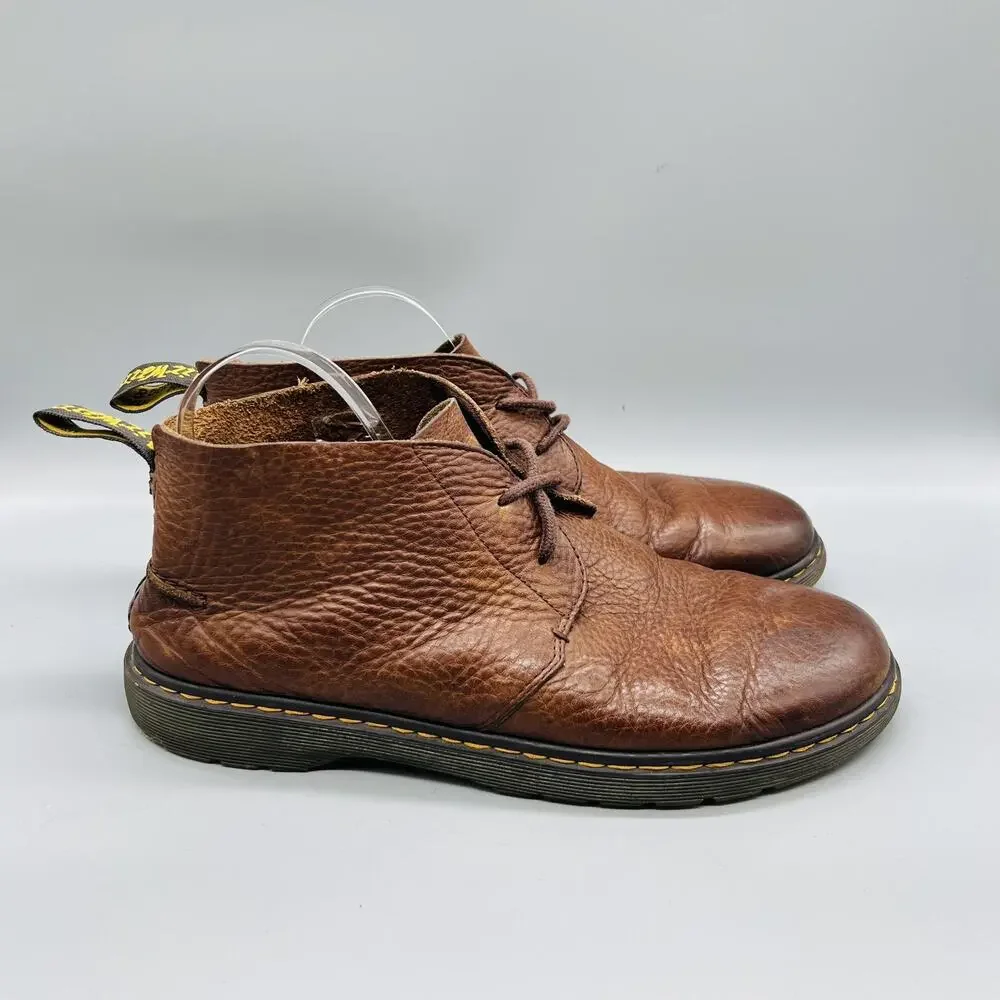 Dr Martens Boots Mens 12 Brown Leather Ember Chukka Ankle Lace Up Casual Shoes